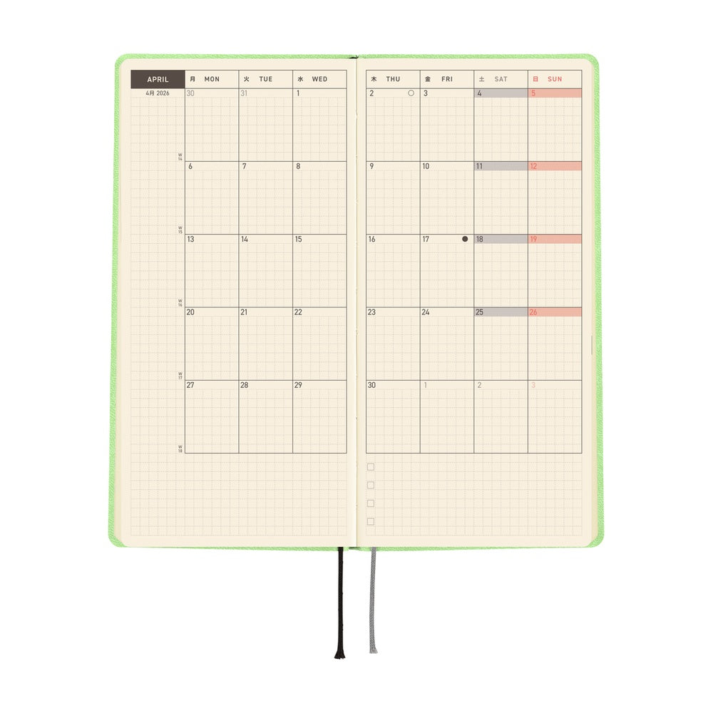 Hobonichi Techo Weeks - Smooth: Melon Sorbet (April Start)