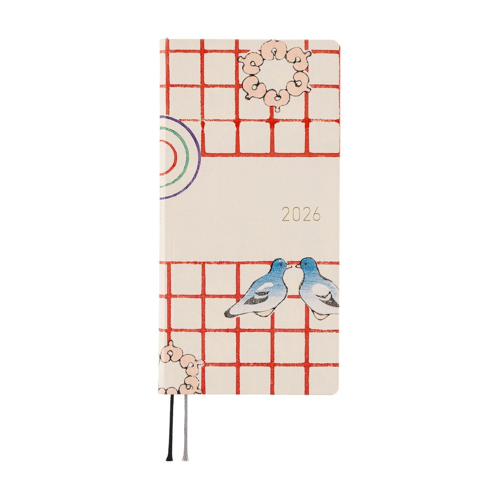 Hobonichi Techo Weeks - Unsodo Bijutsukai (Blue Pigeons) (April Start)
