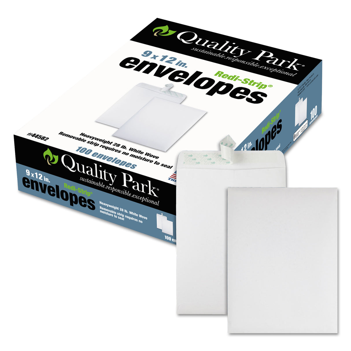 REDI-STRIP CATALOG ENVELOPE, #10 1/2, CHEESE BLADE FLAP, REDI-STRIP CLOSURE, 9 X 12, WHITE, 100/BOX | Atlas Stationers.