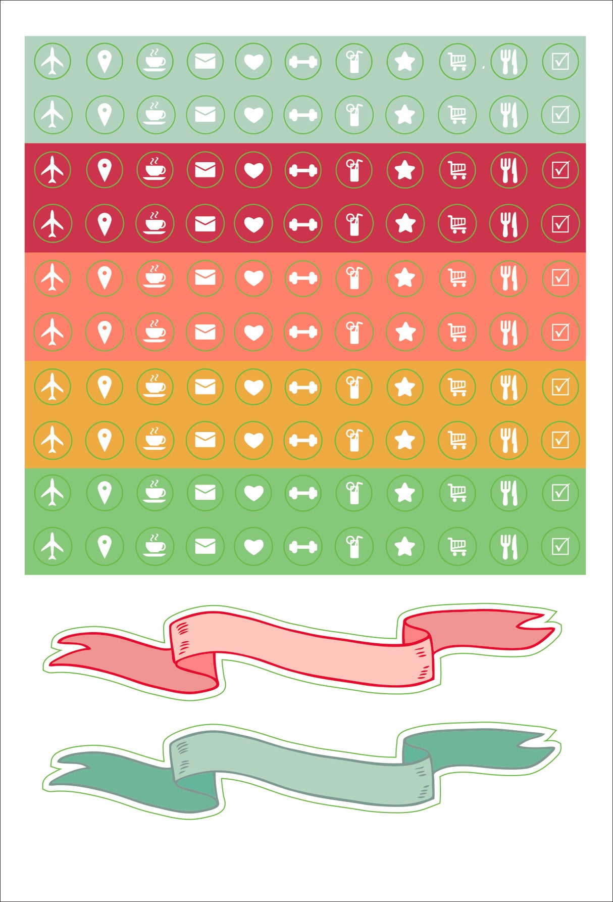 ESSENTIALS DOTTED JOURNAL PLANNER STICKERS | Atlas Stationers.