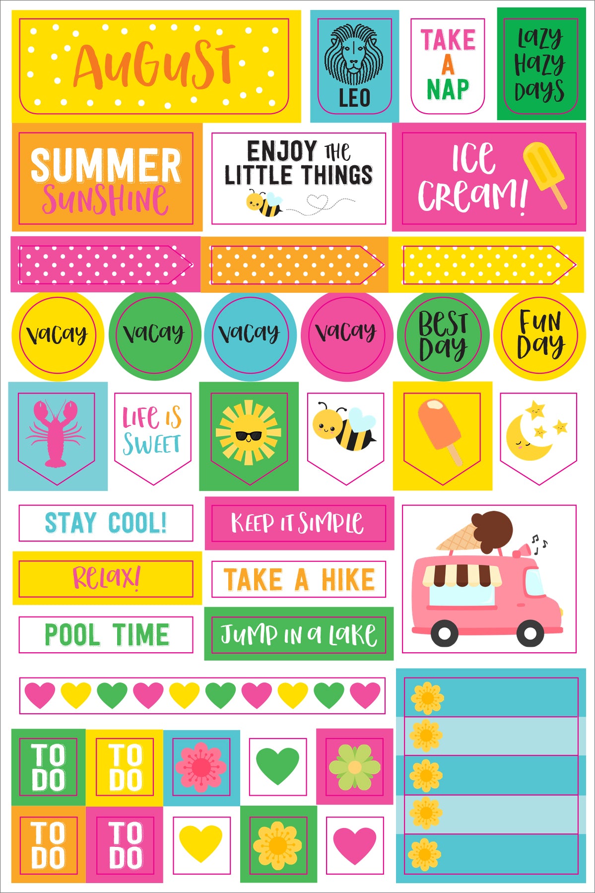 Essentials Monthly Planner Stickers | Atlas Stationers.