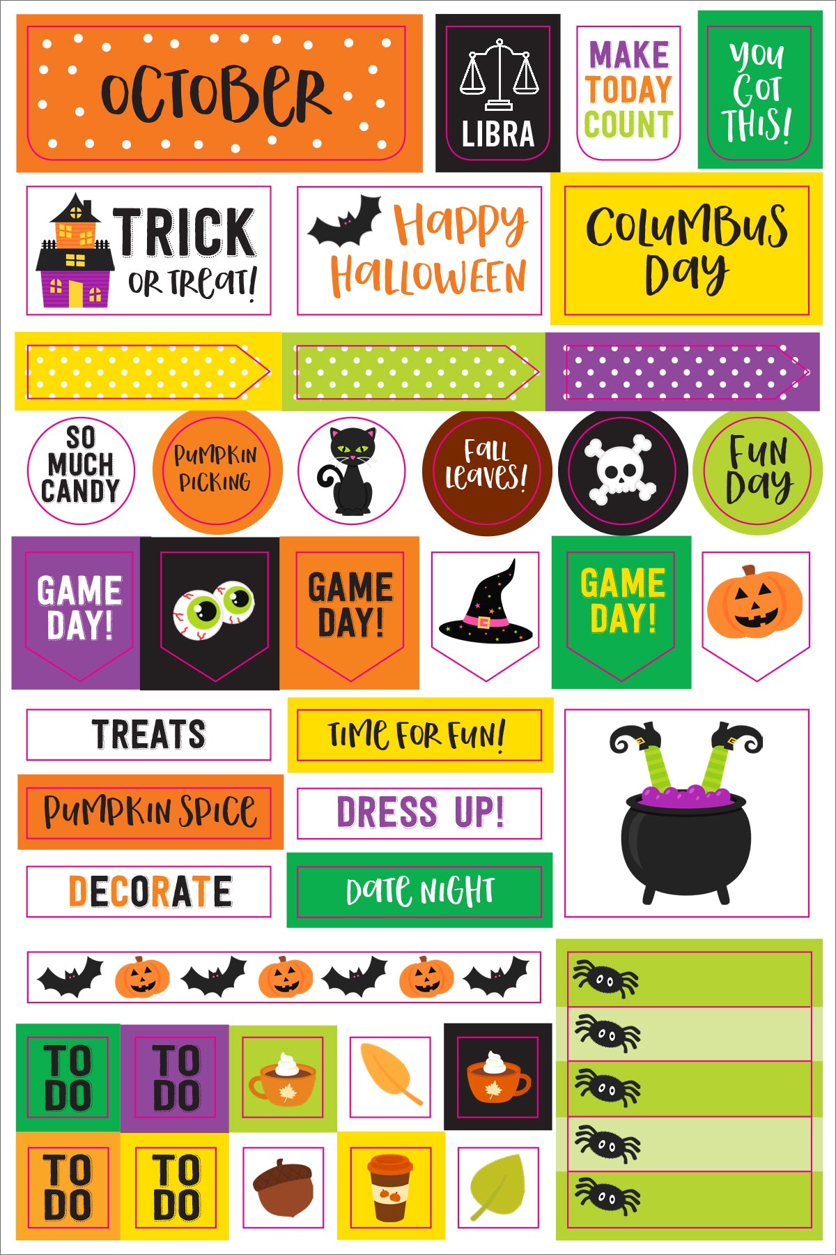 Essentials Monthly Planner Stickers | Atlas Stationers.