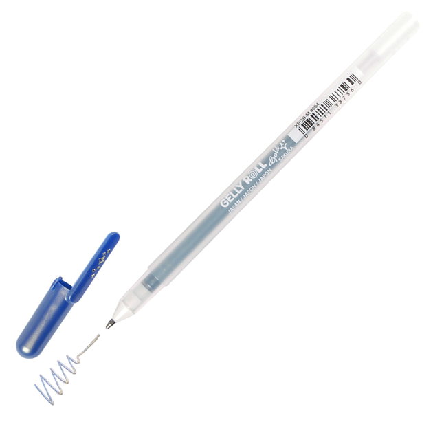 Gelly Roll Gold Shadow Gel Pen - Blue | Atlas Stationers.