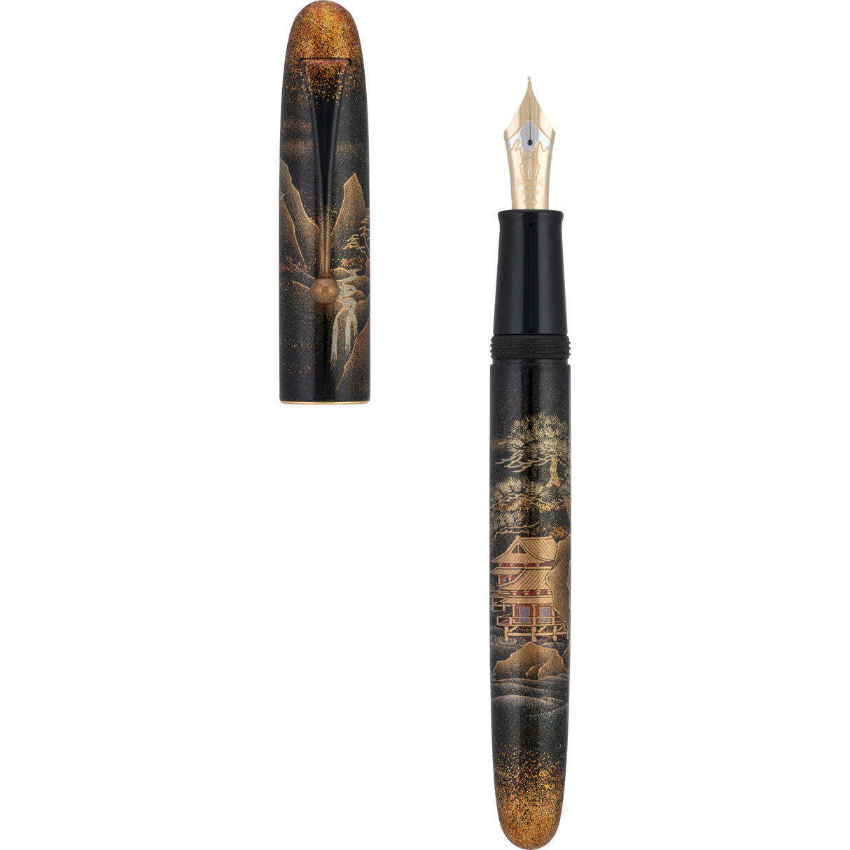 Namiki Yukari Royale Fountain Pen - Night Scene of Pavilion | Atlas Stationers.