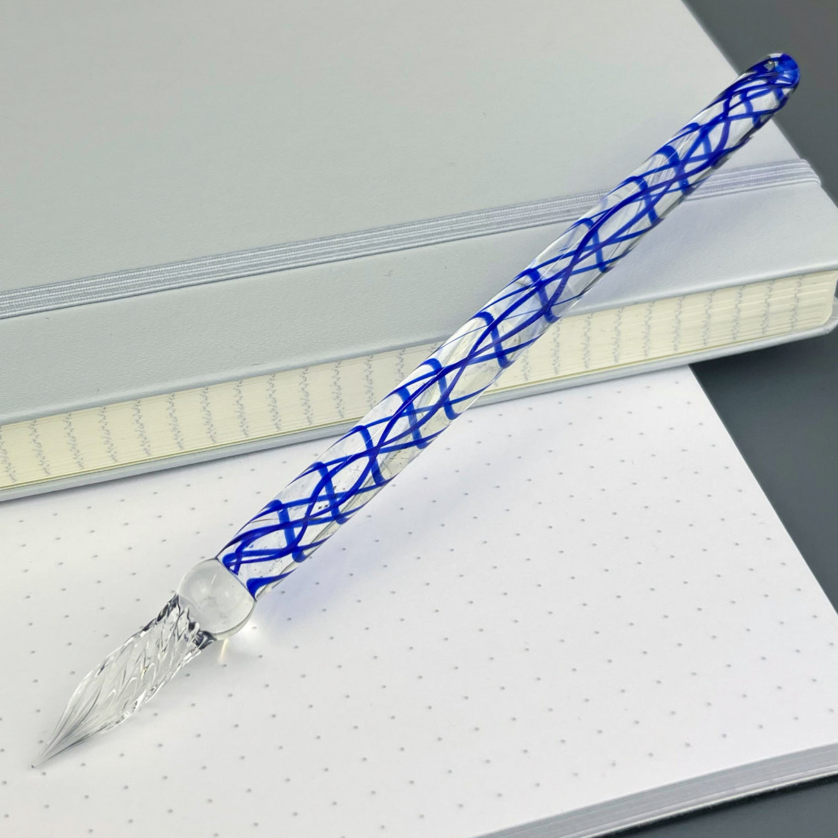 Jacques Herbin Straight Glass Dip Pen - Eclat de Saphir