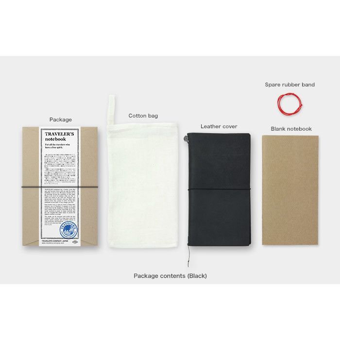 Traveler's Leather Notebook - Regular Size - Black | Atlas Stationers.