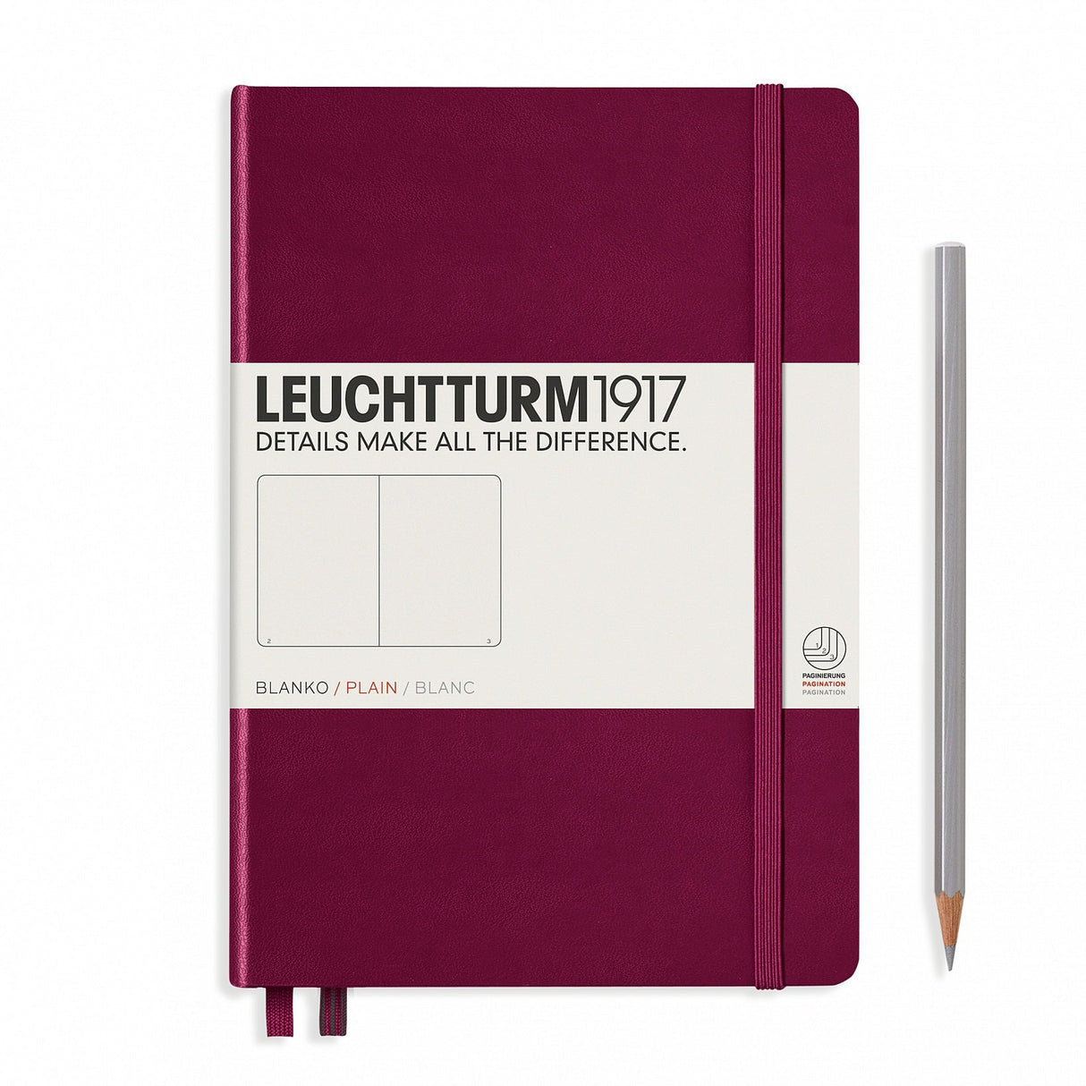 Leuchtturm A5 Hardcover Notebook - Port Red - Plain | Atlas Stationers.