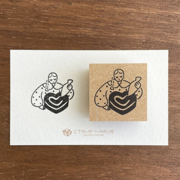 Stamp Marché Seasonal Illustration Stamp - February - Marle's Valentine B