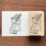 Stamp Marché x Mitsubishi Uni-Ball One Marle Illustration Stamp