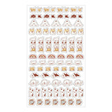 Furukawashiko Daily Seal Planner Sticker Sheet - Watashi Biyori - Hyokkori Dog