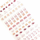Furukawashiko Daily Seal Planner Sticker Sheet - Watashi Biyori - Hyokkori Dog