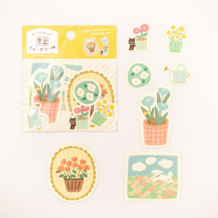 Furukawashiko Flake Stickers - Watashi Biyori - Gardening
