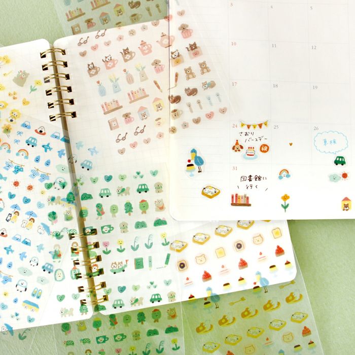 Furukawashiko Daily Seal Sticker Sheet - Watashi Biyori - Food Red