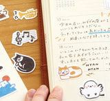 Furukawashiko Flake Stickers - White Bird