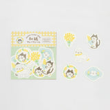 Furukawashiko Flake Stickers - Mimosa Cat