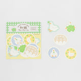 Furukawashiko Flake Stickers - Clover and Ducks