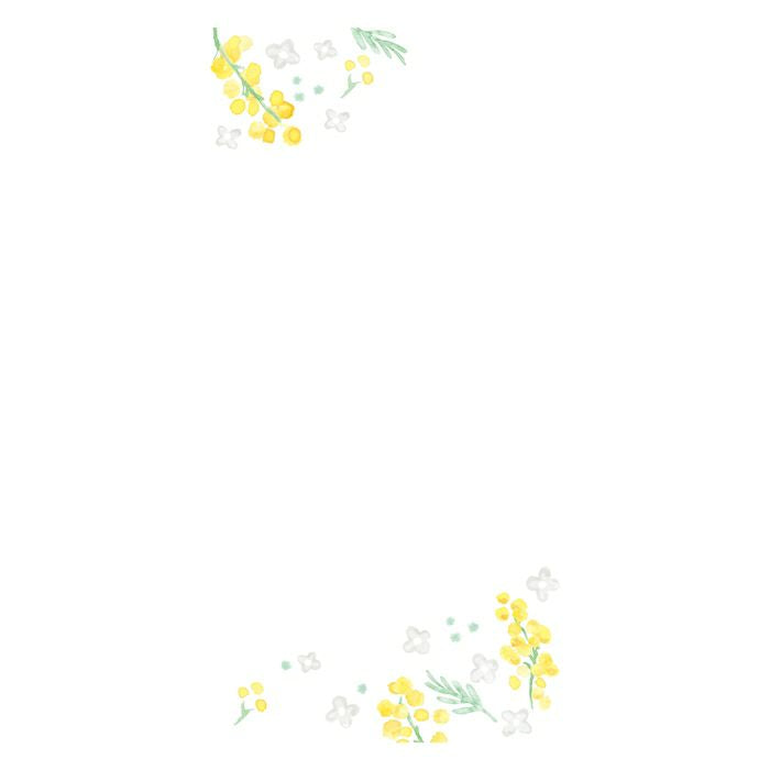 Furukawashiko Today's Letter - Mimosas and White Flowers