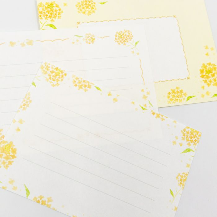 Furukawashiko Mini Horizontal Letter Set - Nanohana Flowers