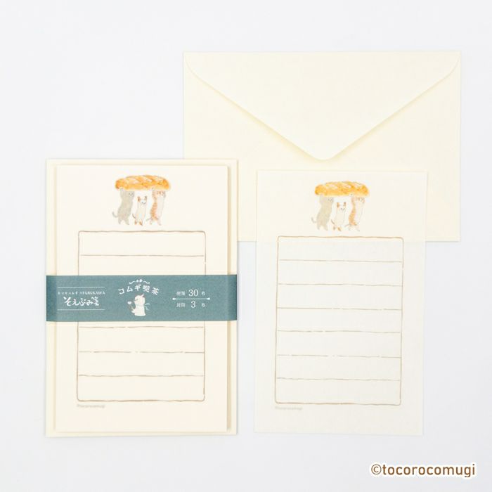 Furukawashiko Tocorocomugi Mini Letter Set - Bread