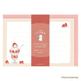 Furukawashiko Tocorocomugi Mini Horizontal Letter Set - Strawberry