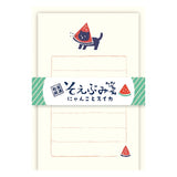Furukawashiko Mini Letter Set - Cat and Watermelon