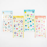 Furukawashiko Clear Sticker Sheet - Cat and Ice Cream