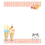 Furukawashiko Memo Pad - Cat and Ice Cream