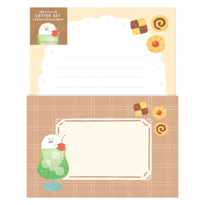 Furukawashiko Letter Set - Sweets Animal Workshop - Cream Seal