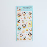 Furukawashiko Sweets Animal Workshop Sticker Sheet - Relaxing Panda