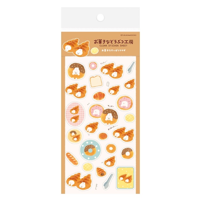 Furukawashiko Sweets Animal Workshop Sticker Sheet - Cozy Rabbit