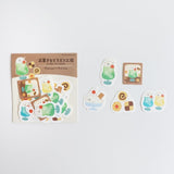 Furukawashiko Sweets Animal Workshop Washi Flake Stickers - Cream Seal