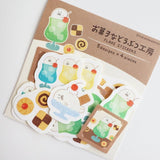 Furukawashiko Sweets Animal Workshop Washi Flake Stickers - Cream Seal