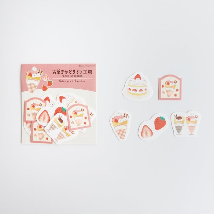 Furukawashiko Sweets Animal Workshop Washi Flake Stickers - Kotori