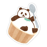 Furukawashiko Sweets Animal Workshop Sticker Set - Relaxing Panda