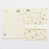 Furukawashiko Stamp Letter Set - Panda and Clover