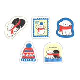 Furukawashiko Flake Stickers - Snow and Dog