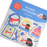 Furukawashiko Flake Stickers - Snow and Dog