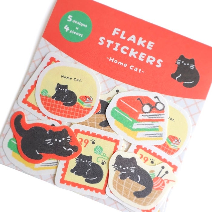 Furukawashiko Flake Stickers - House and Cat