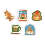 Furukawashiko Flake Stickers - House and Bear