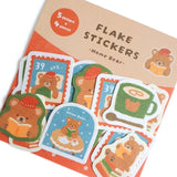 Furukawashiko Flake Stickers - House and Bear
