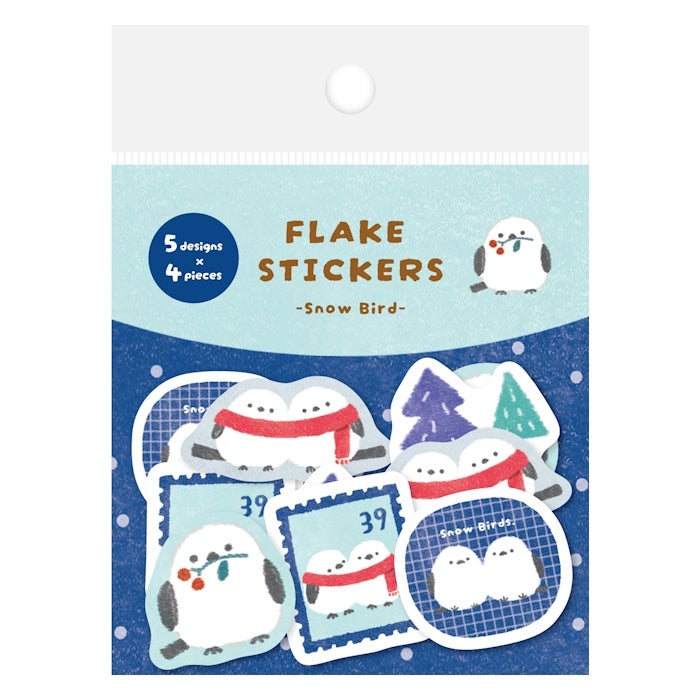 Furukawashiko Flake Stickers - Snow and Bird