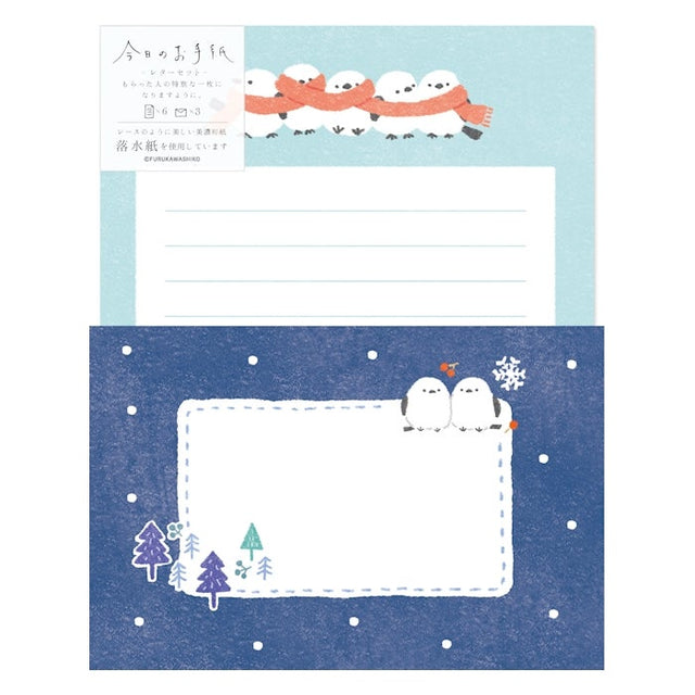 Furukawashiko Today's Letter Set - Snow and Bird