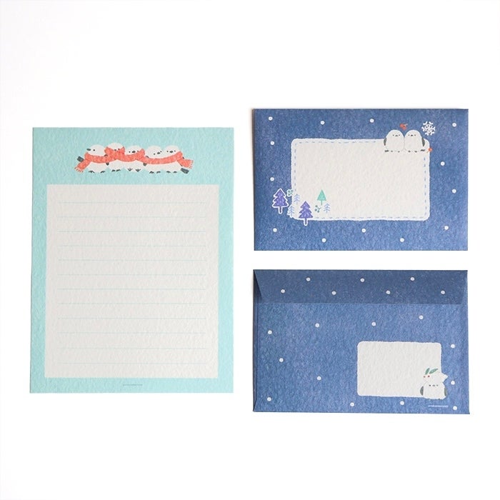 Furukawashiko Today's Letter Set - Snow and Bird