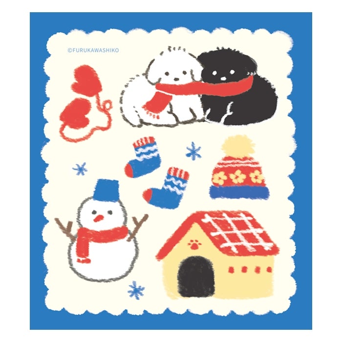 Furukawashiko Memo Pad - Snow and Dog