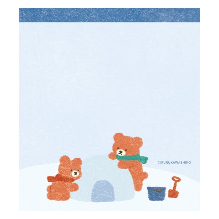 Furukawashiko Memo Pad - Snow and Bear