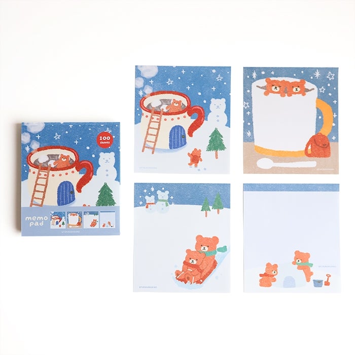 Furukawashiko Memo Pad - Snow and Bear