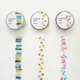 Mind Wave Die-Cut Decoration Masking Tape - Blue Books