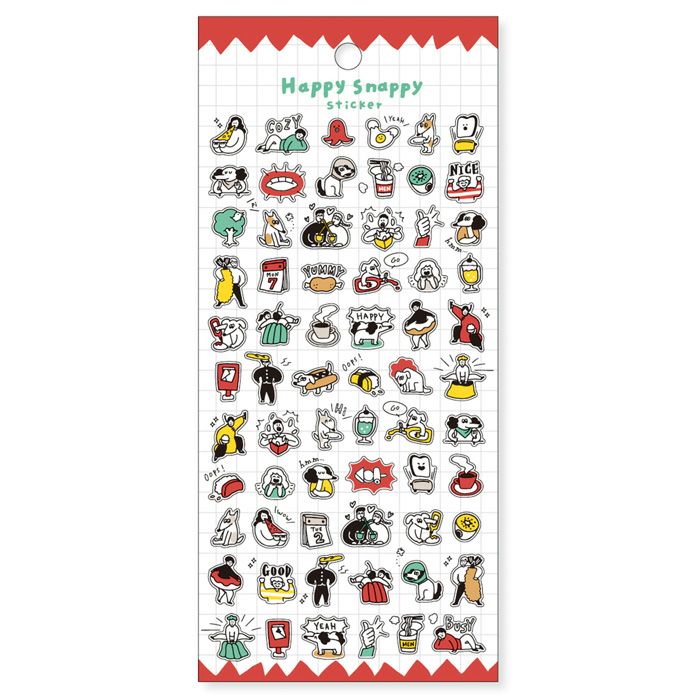Mind Wave Happy Snappy Stickers - Red