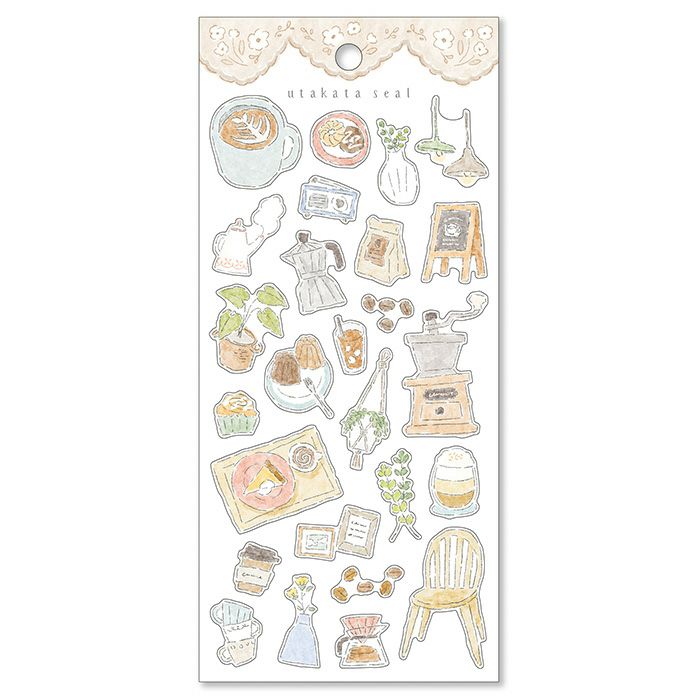 Mind Wave Utakata Stickers - Coffee