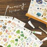 Mind Wave Painting Stickers - Coffee